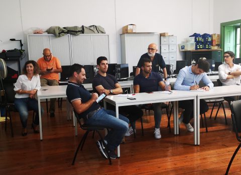 grupo em formação de sala